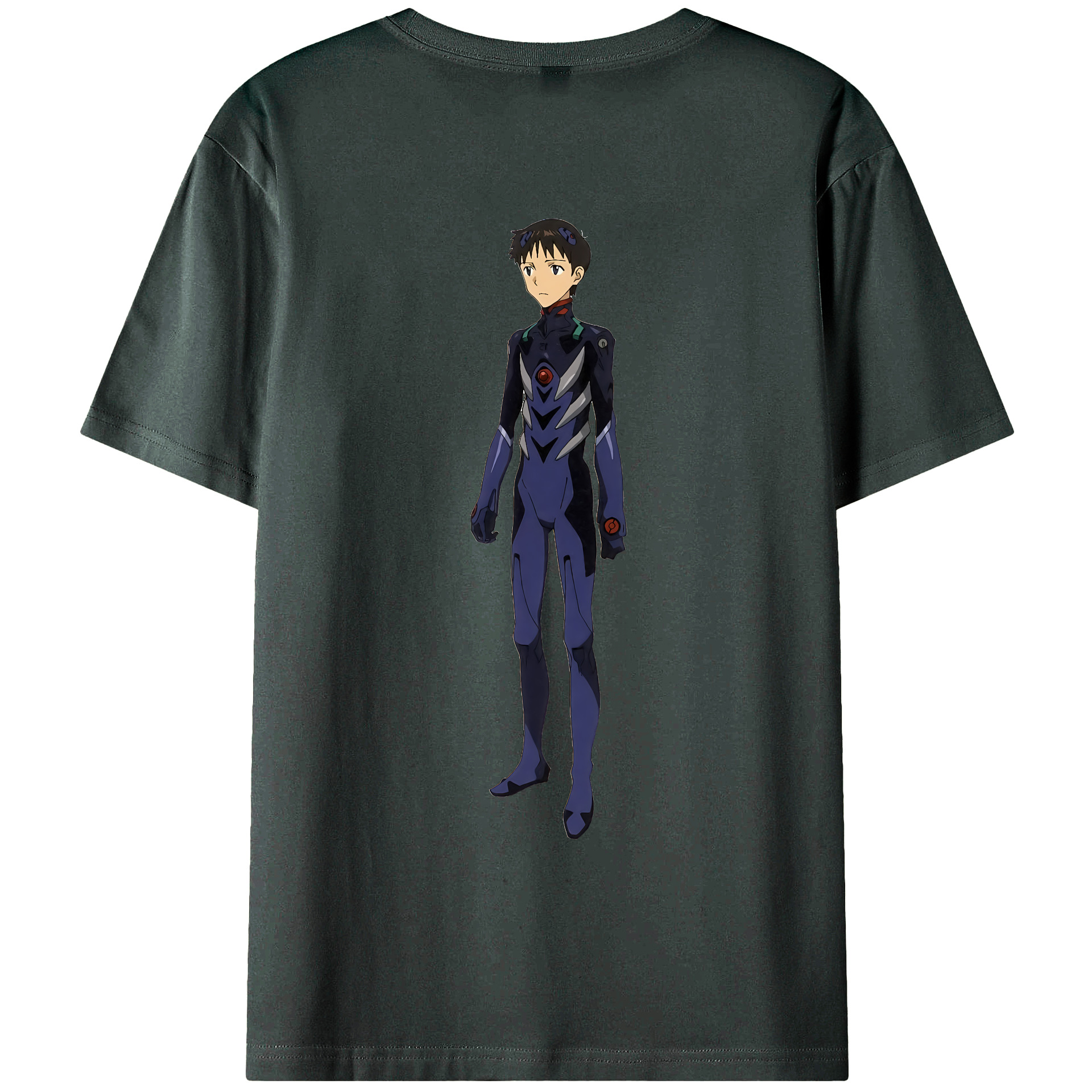 （画像用） EVA 新世紀エヴァンゲリオン 綿100％ メンズ半袖Tシャツ（バックプリント） 通気性